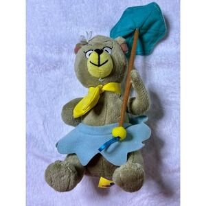 Hanna Barbera Plush Bear with Umbrella‎ & Flower - Collectible Toy